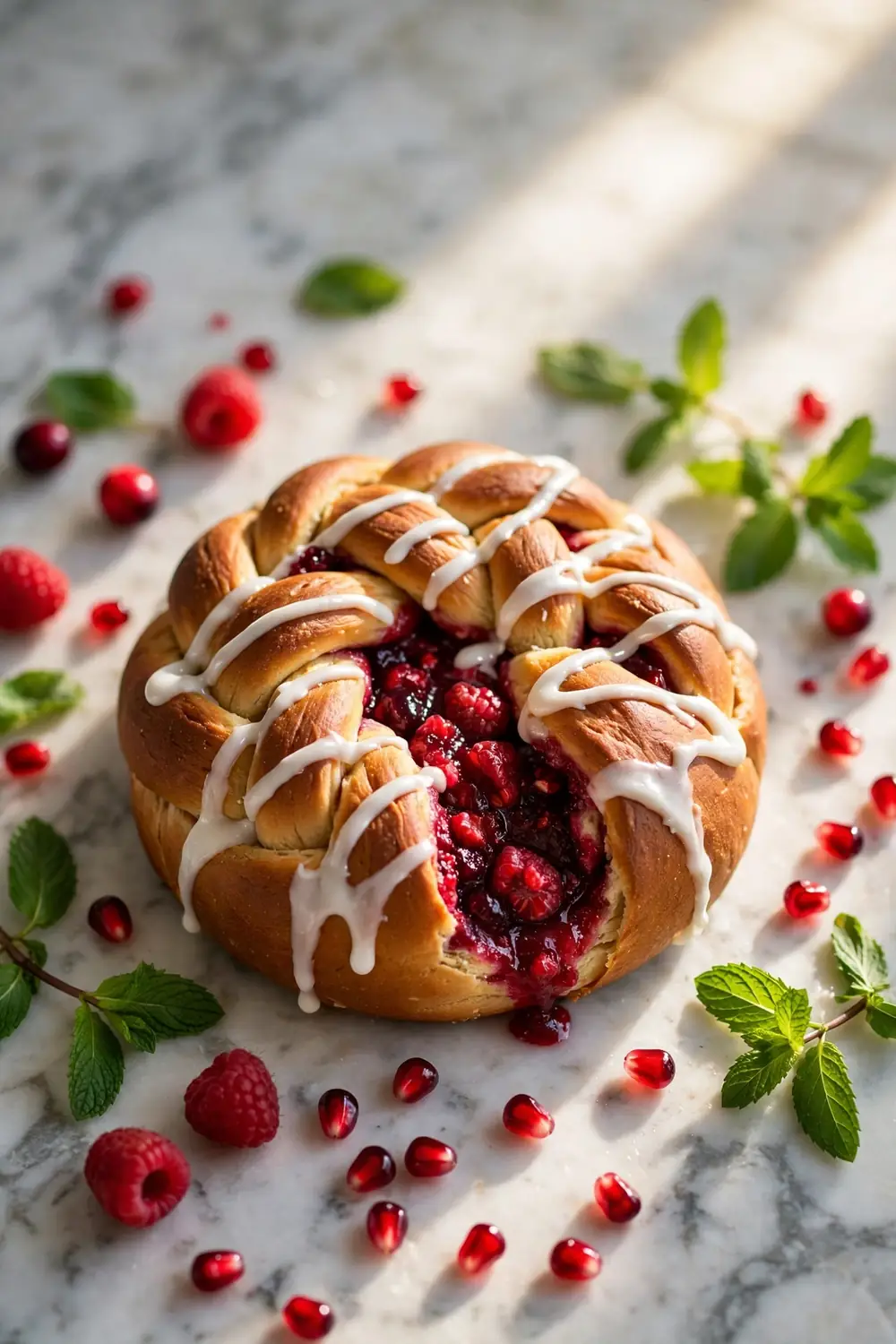 Sweet berry buns