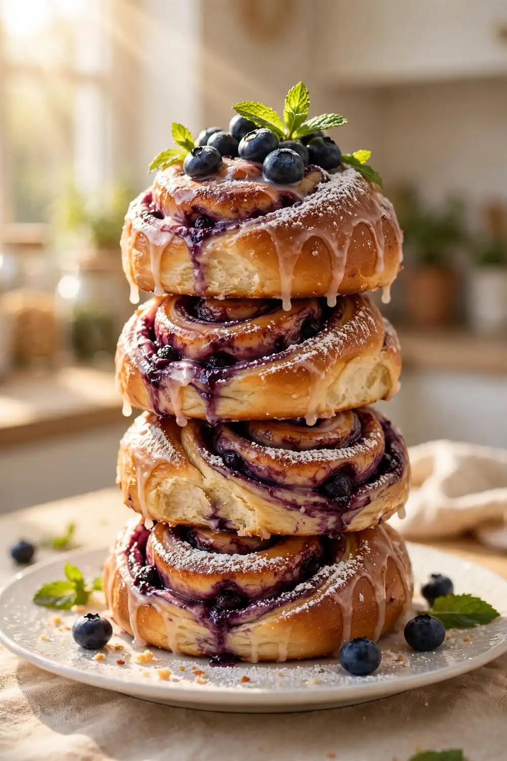 Sweet berry buns