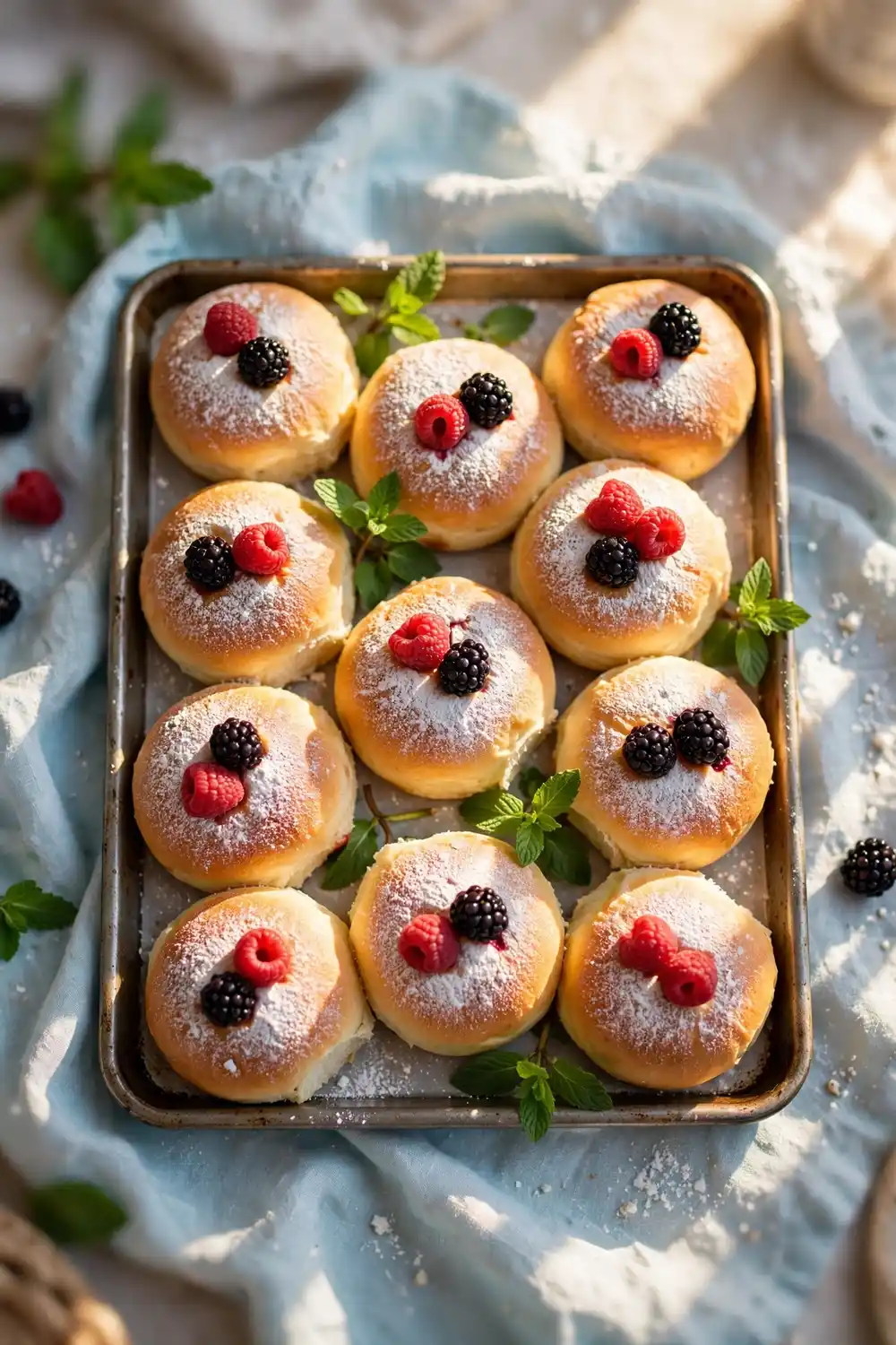 Sweet berry buns