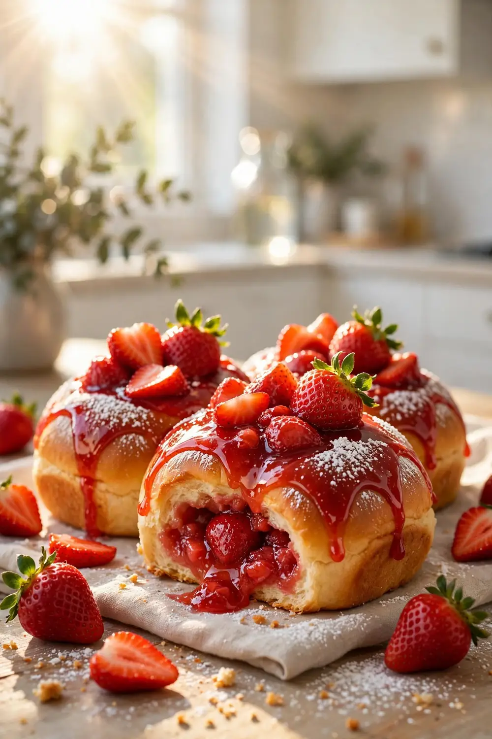 Sweet berry buns