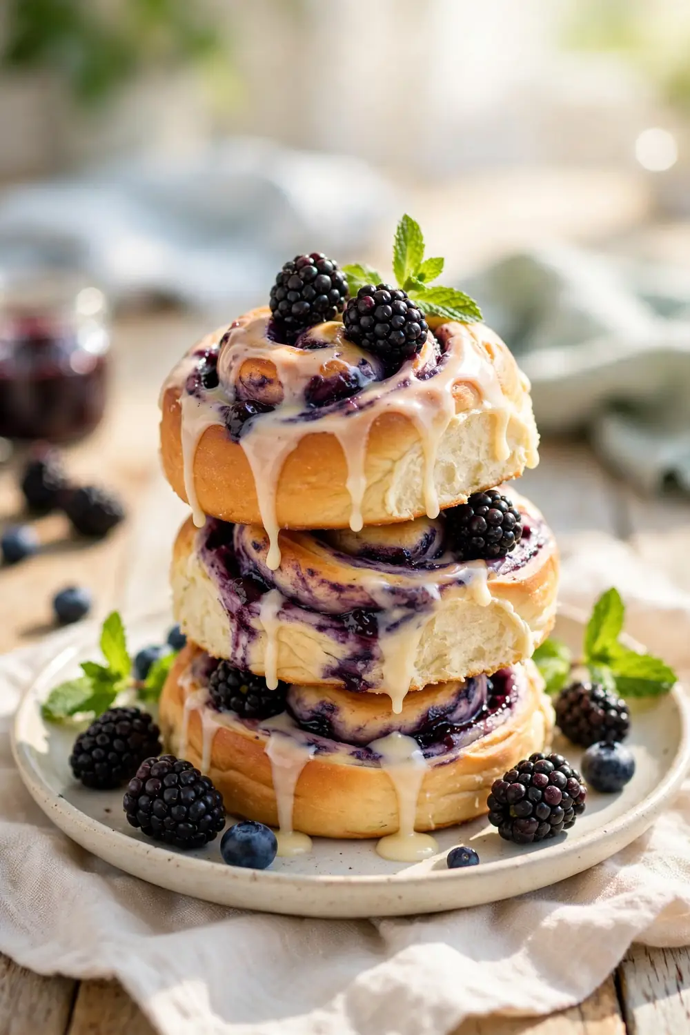 Sweet berry buns