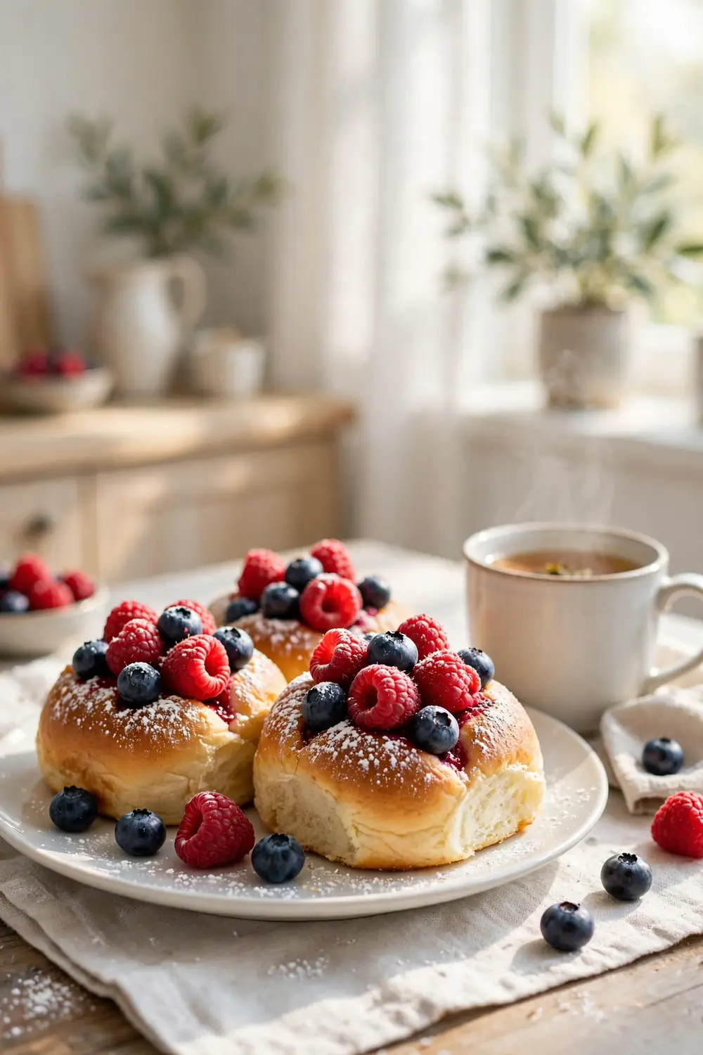Sweet berry buns