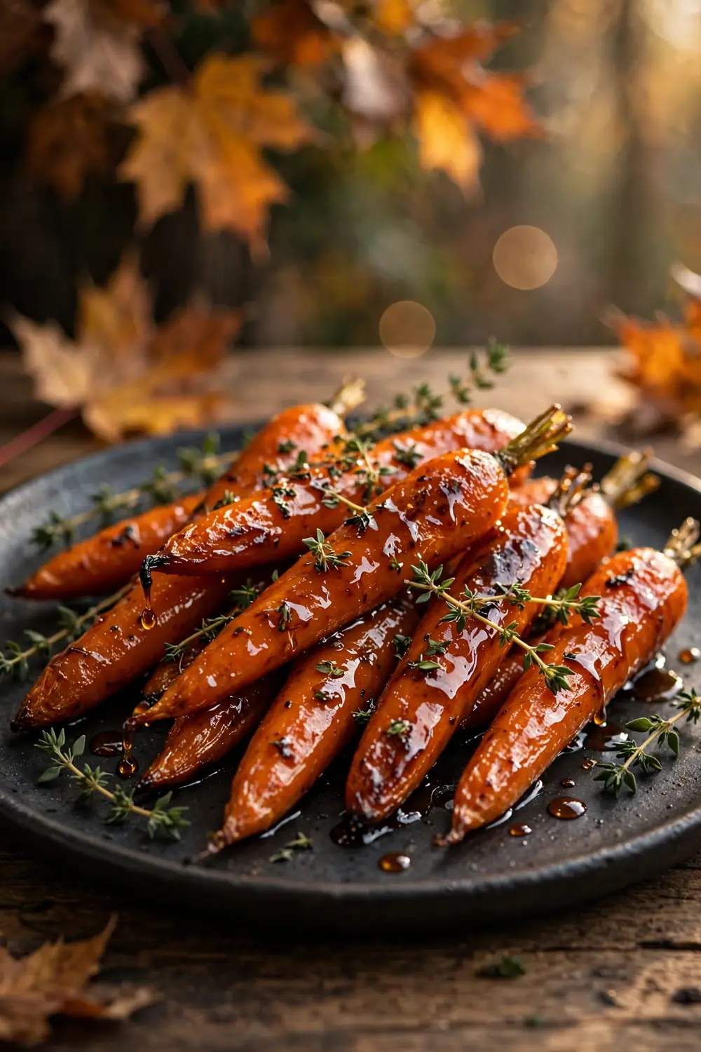 Maple roasted carrots, easy thanksgiving sides recipe