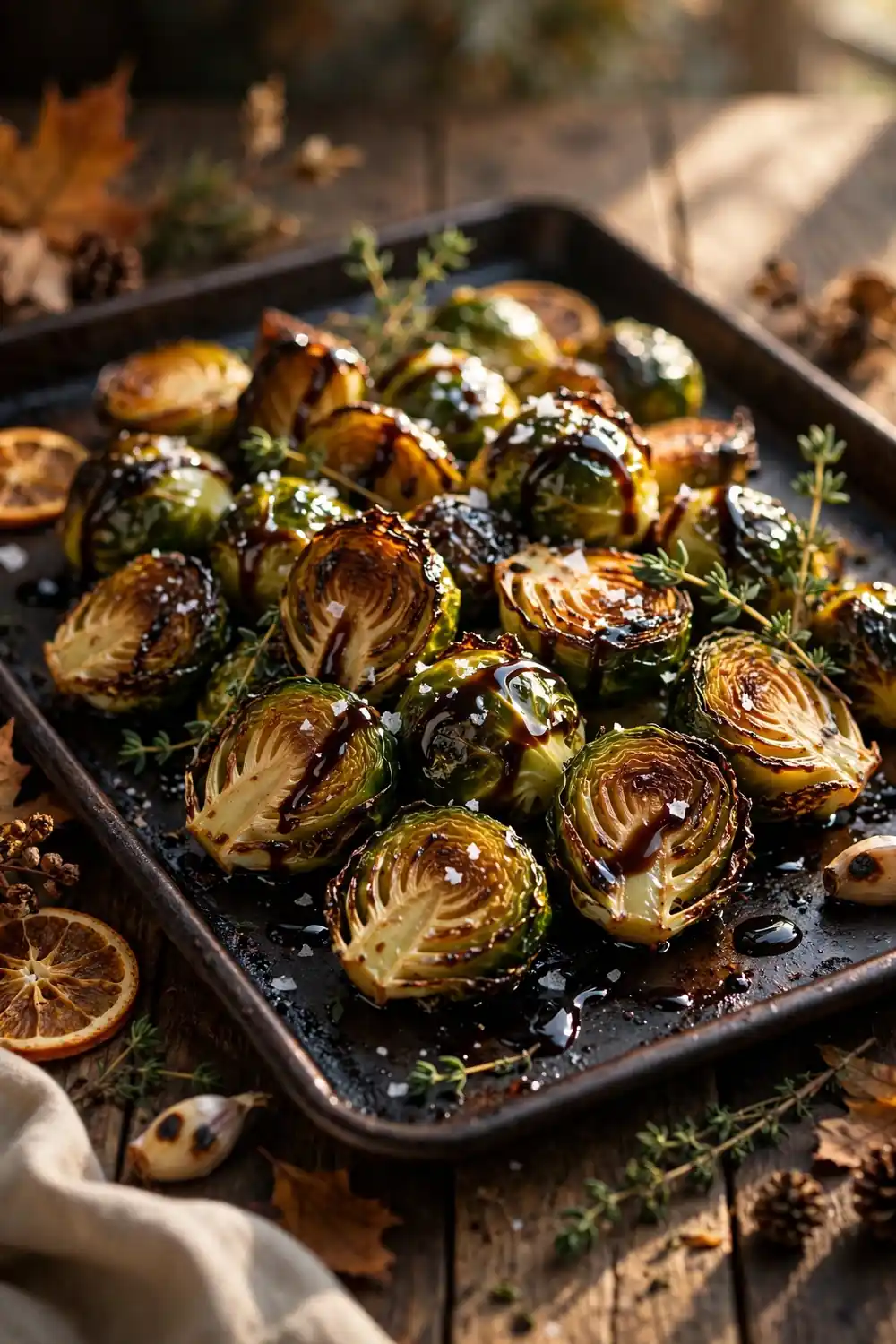Roasted Brussels sprouts, easy thanksgiving sides recipe