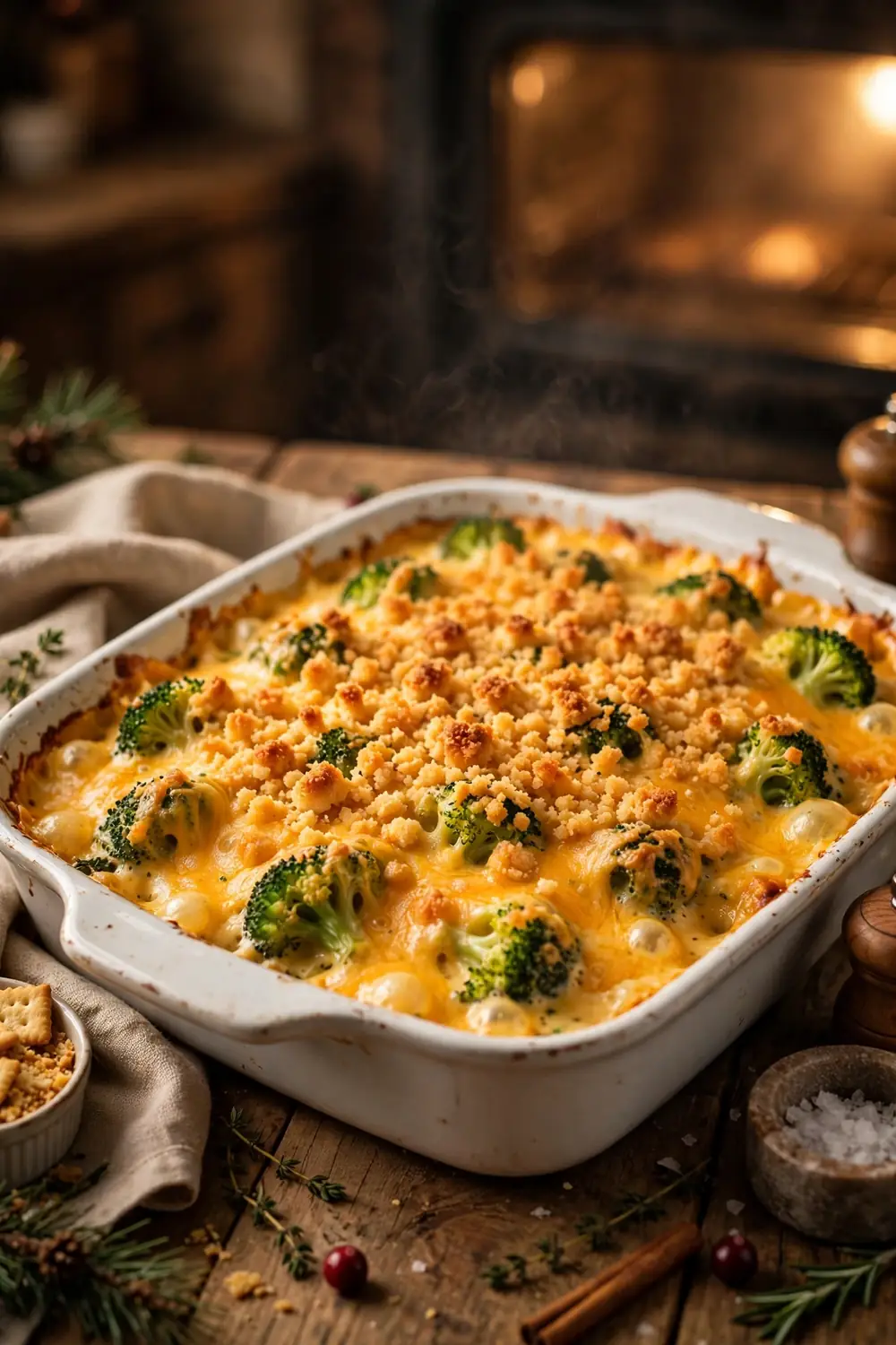 Broccoli cheese casserole, easy thanksgiving sides recipe