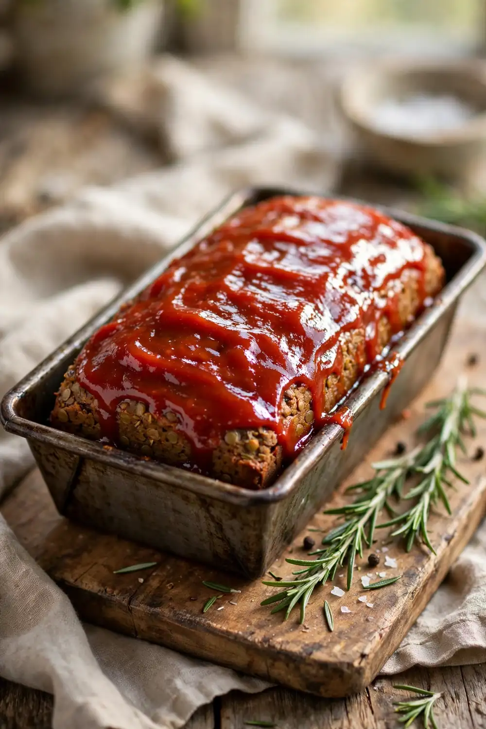 Vegan lentil loaf