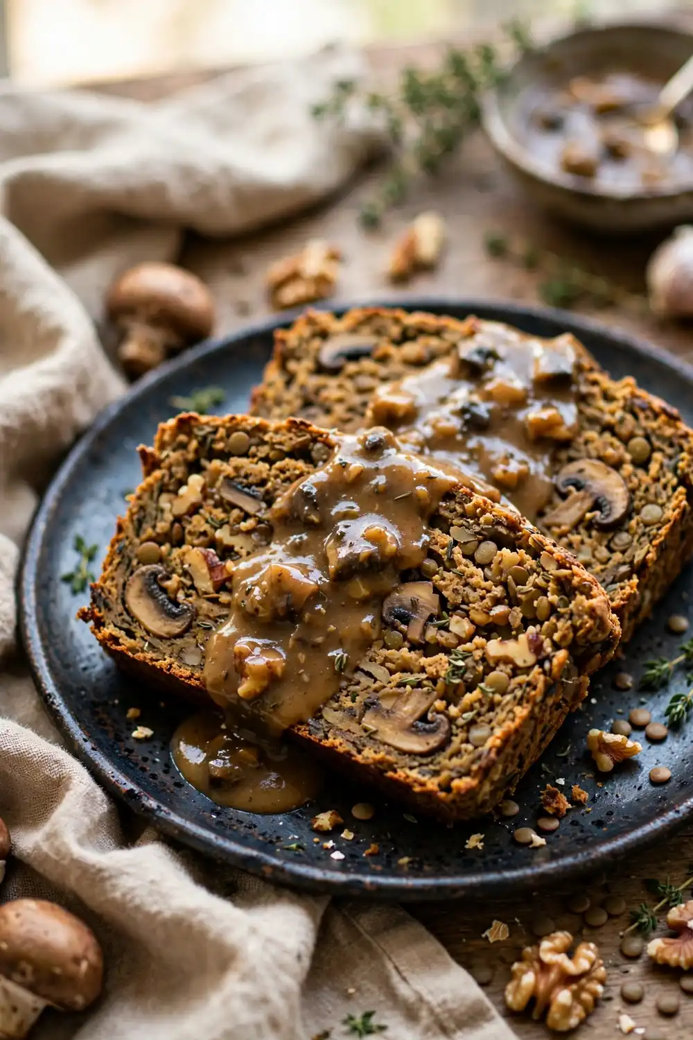 Vegan lentil loaf