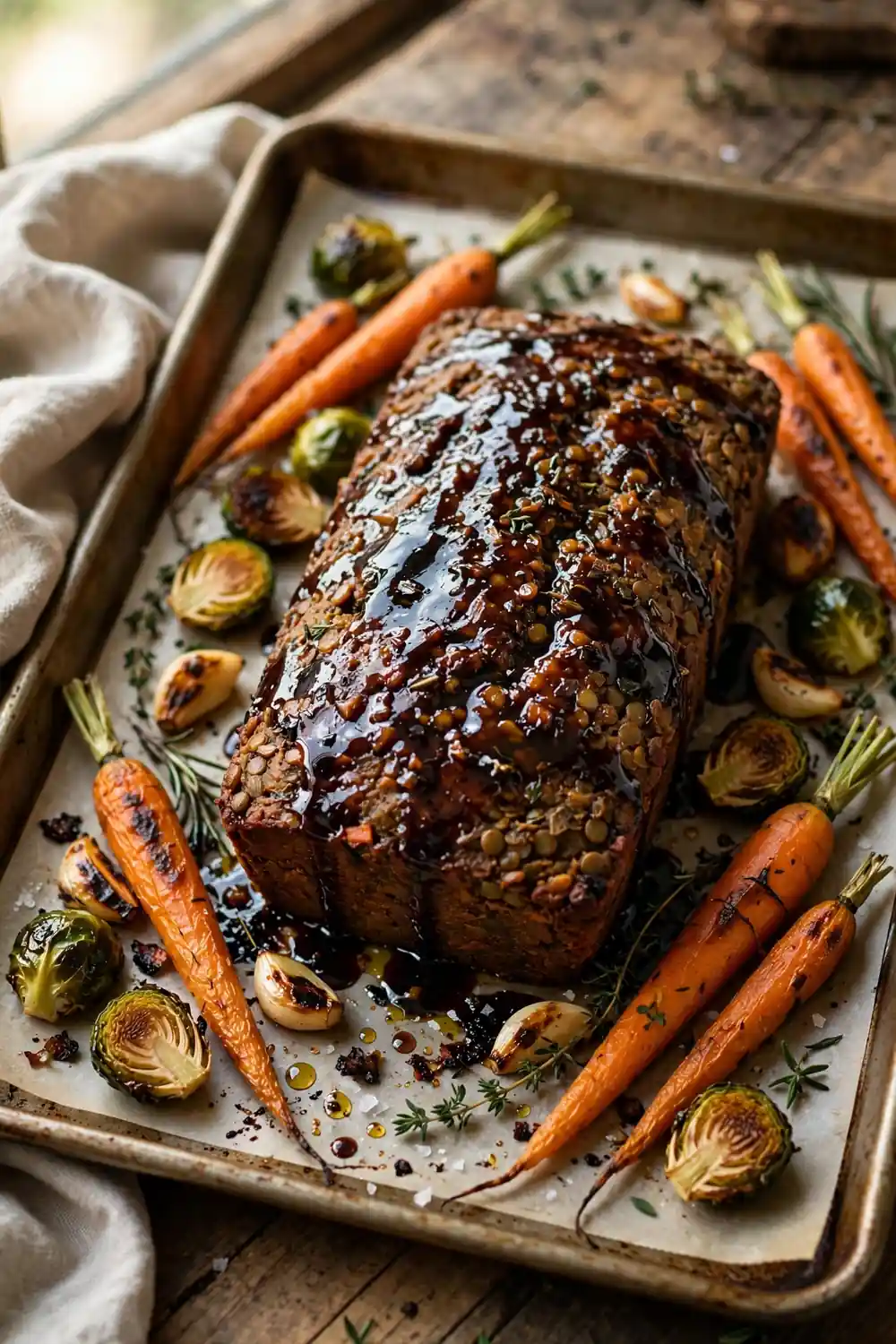 Vegan lentil loaf