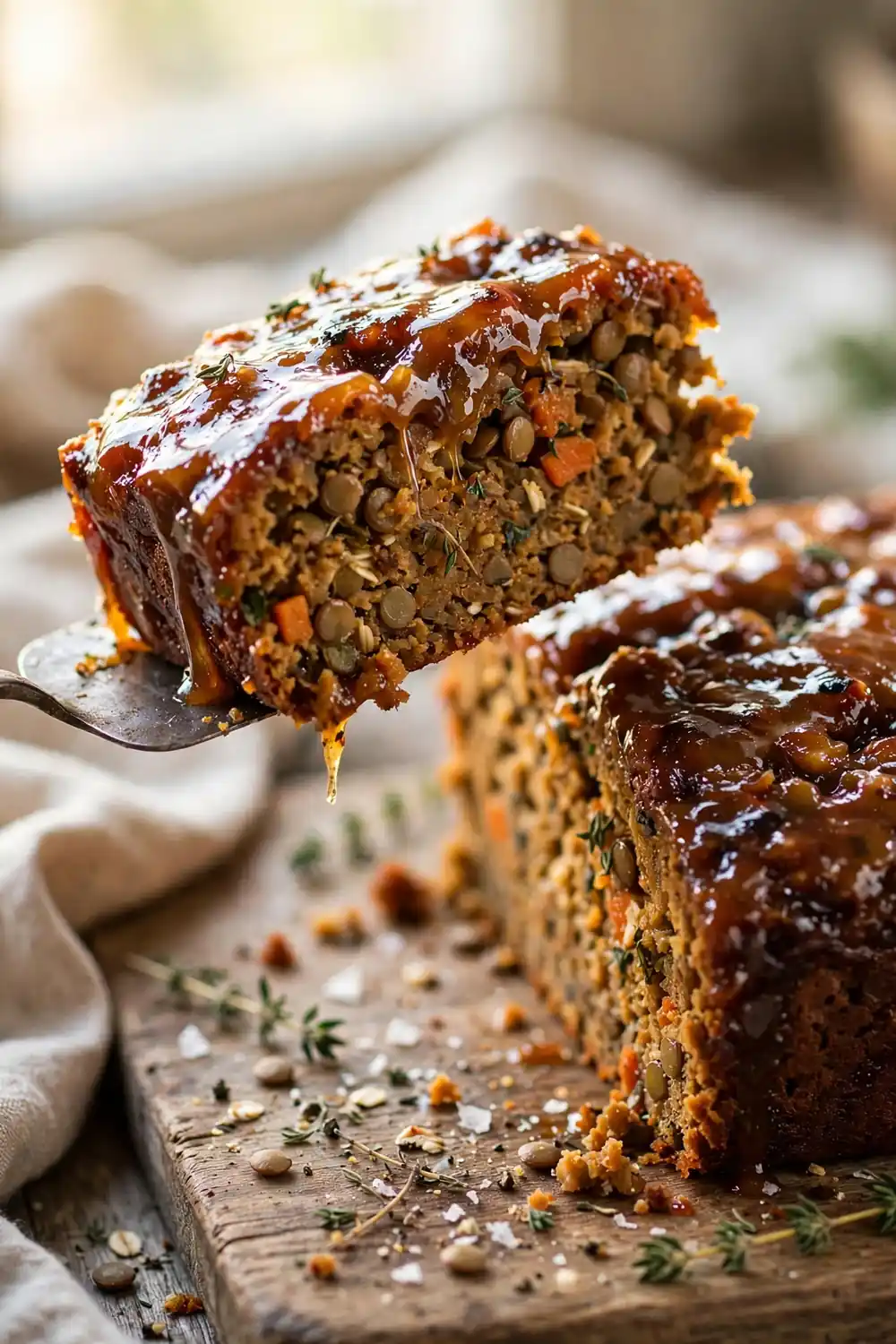 Vegan lentil loaf