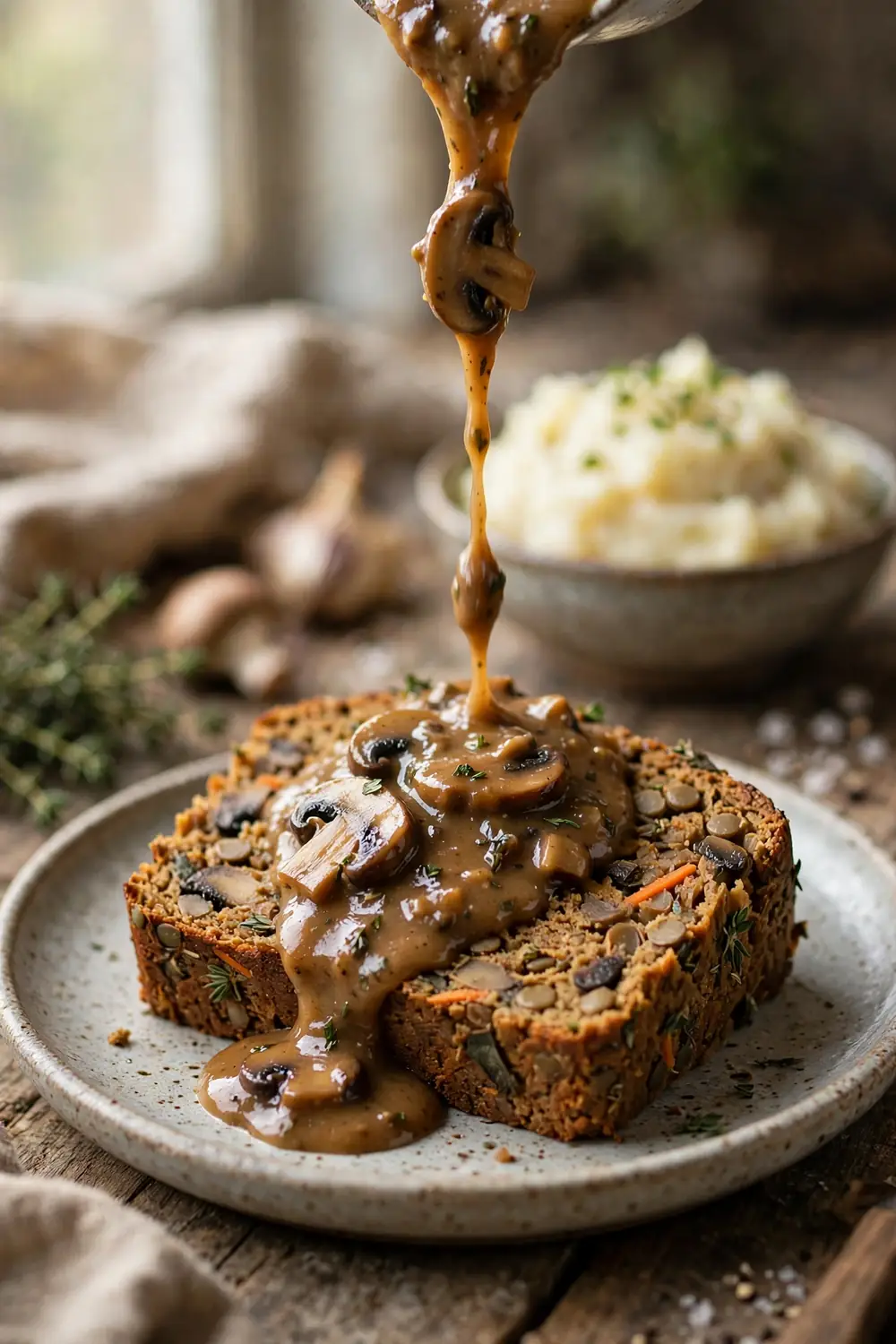 Vegan lentil loaf