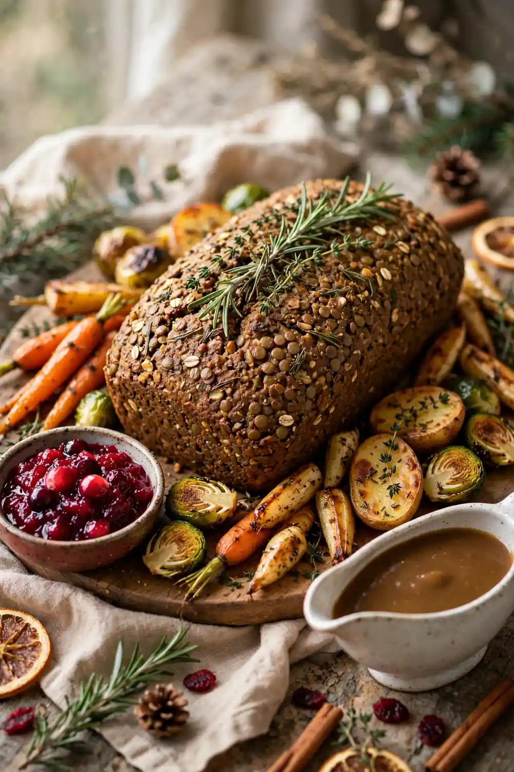 Vegan lentil loaf