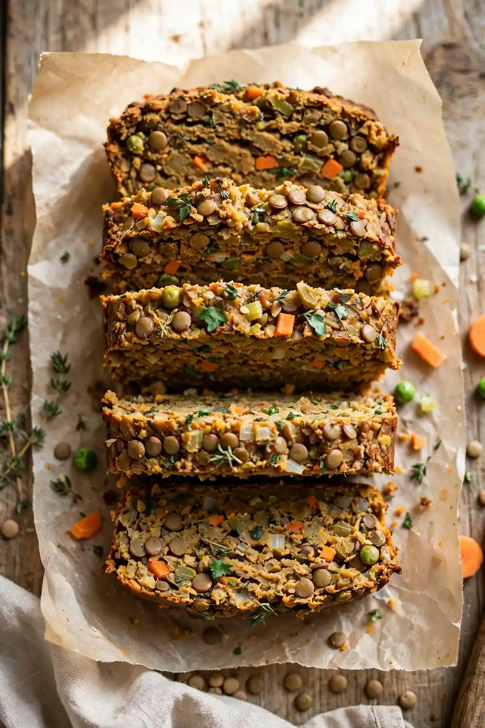 Vegan lentil loaf