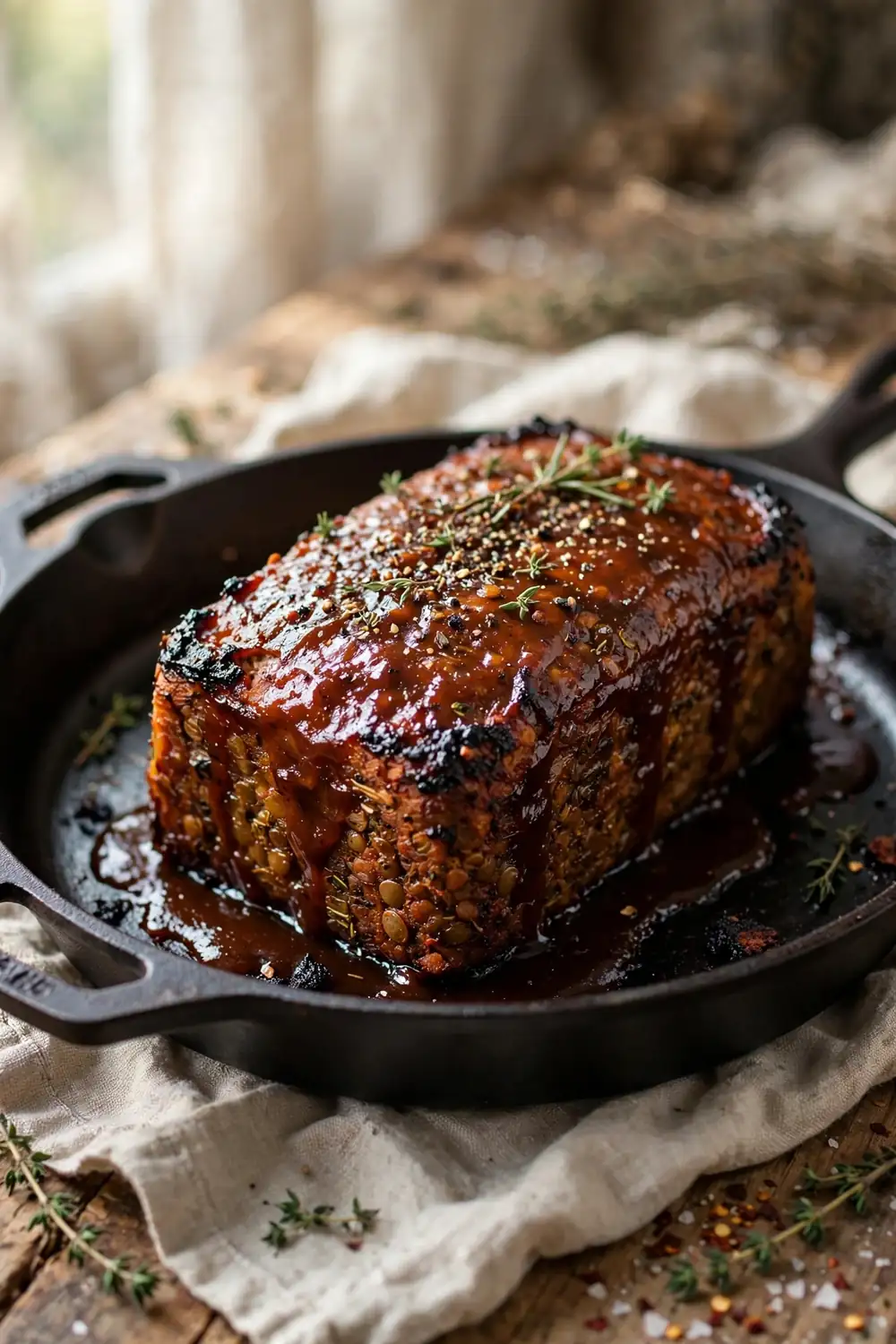 Vegan lentil loaf