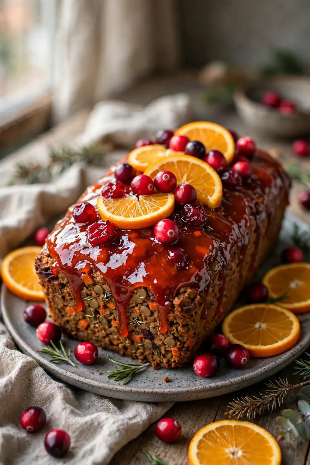 Vegan lentil loaf