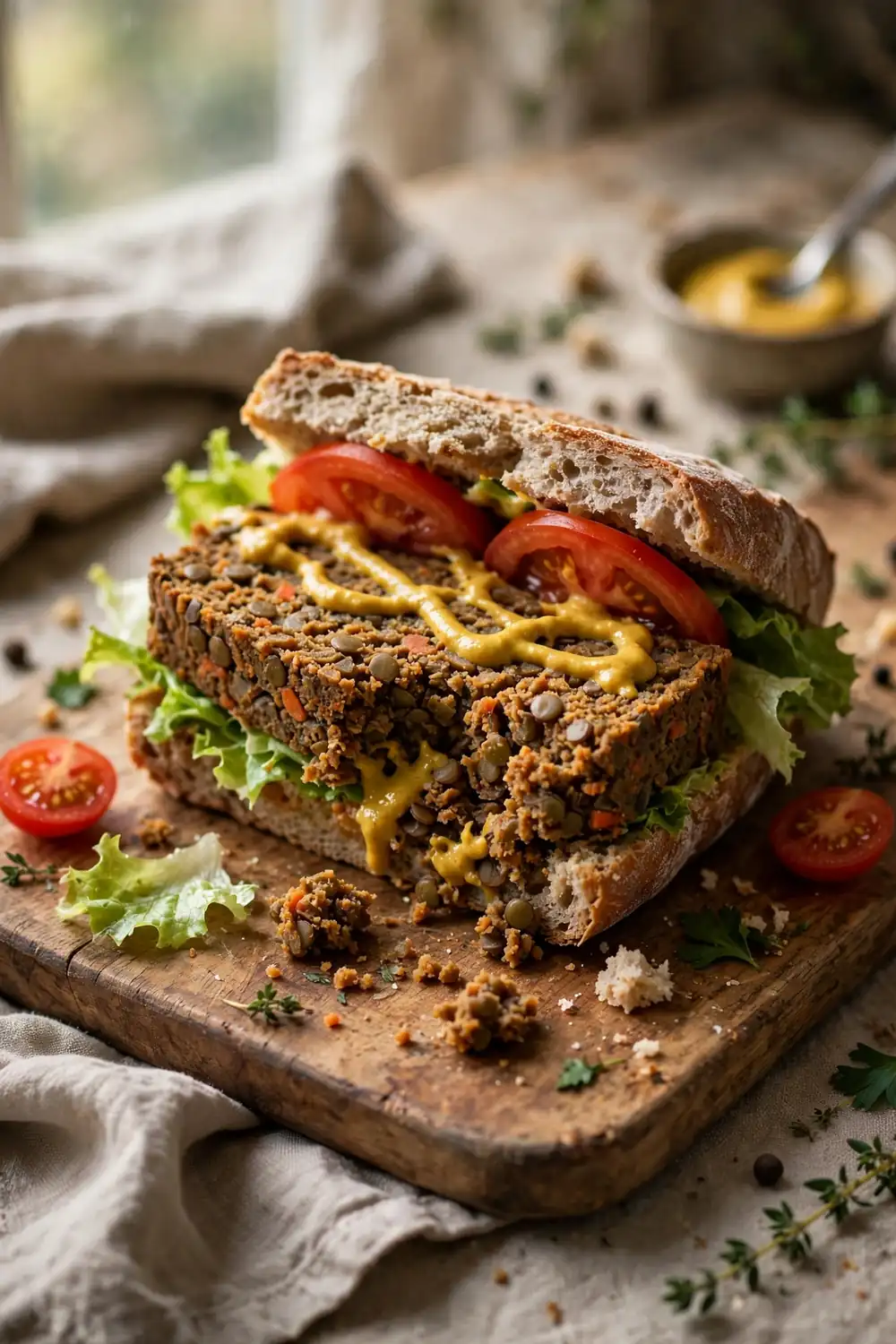 Vegan lentil loaf
