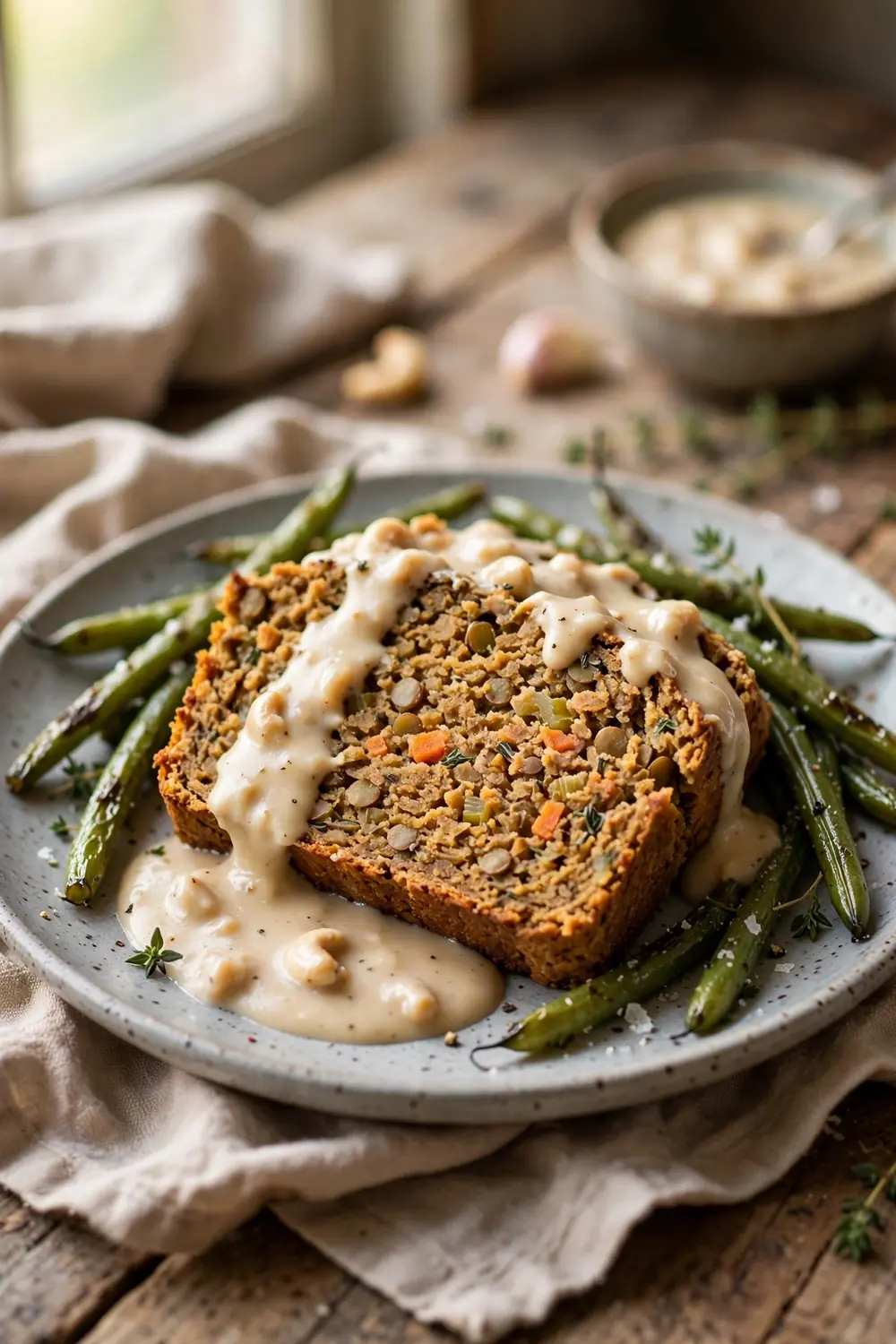 Vegan lentil loaf