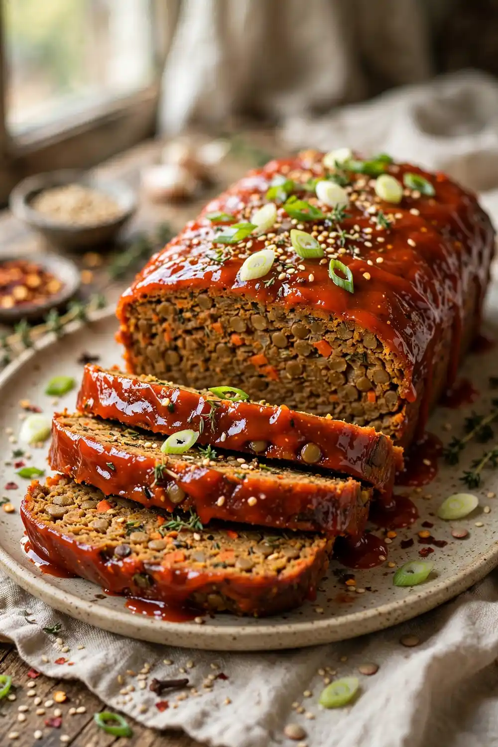 Vegan lentil loaf