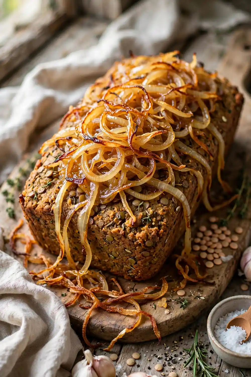 Vegan lentil loaf