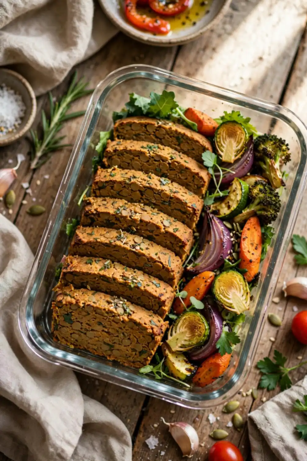 Vegan lentil loaf