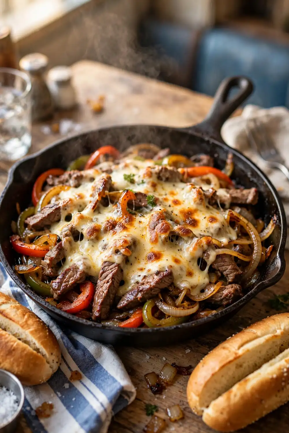 Philly Cheesesteak Skillet