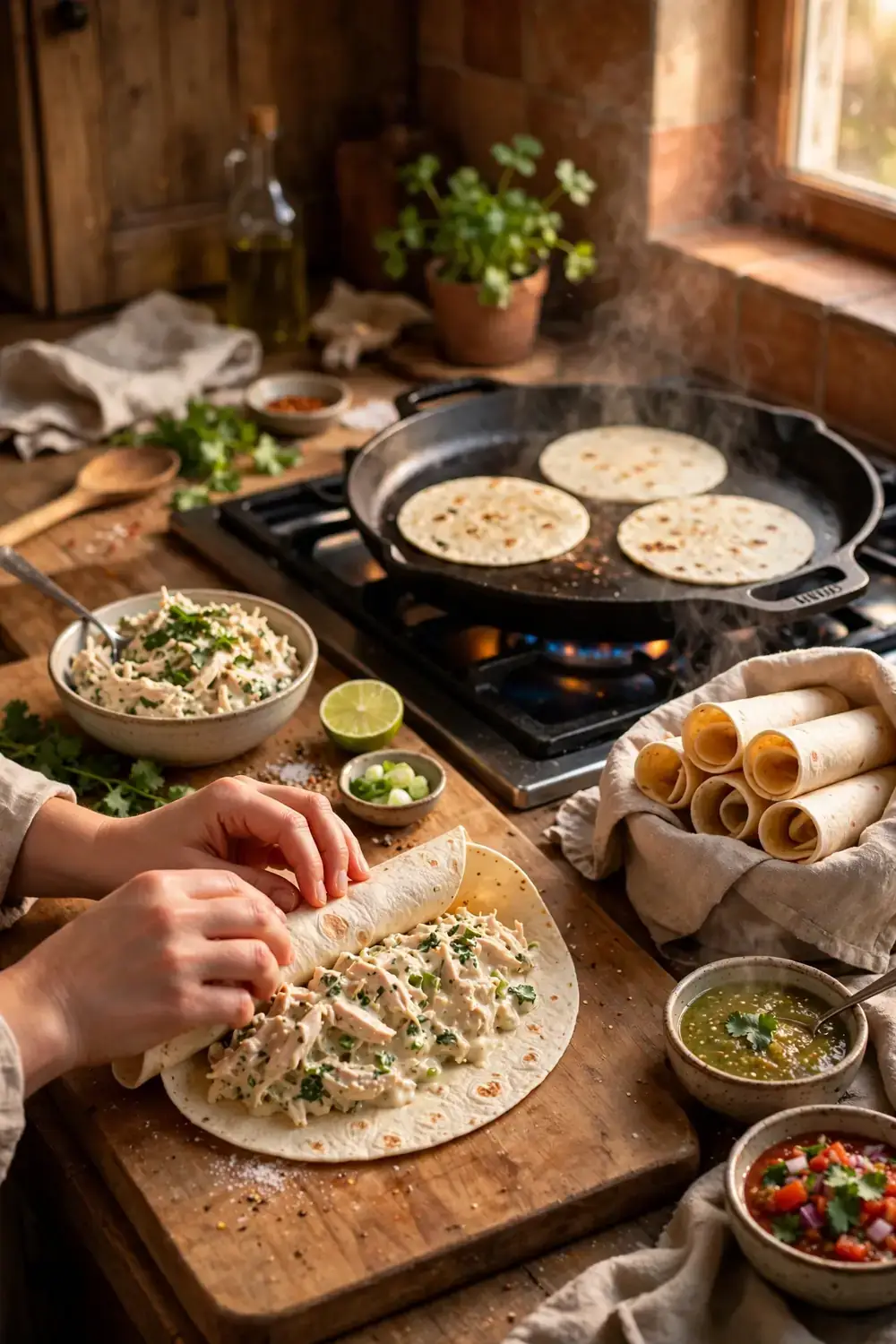 White Chicken Enchiladas 04